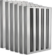 6pcs 430 Stainless Steel Range Hood Filter Baffle for Kitchen Exhaust Hoods US
