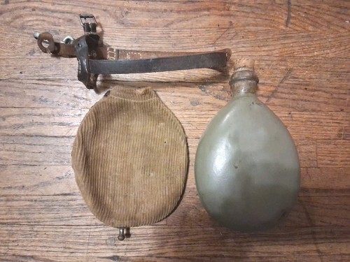 WW1 German 1916 Canteen W/ Cover And Strap