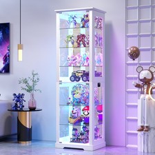 7-Tier Glass Display Cabinet with RGB Lights  App control for Collectables