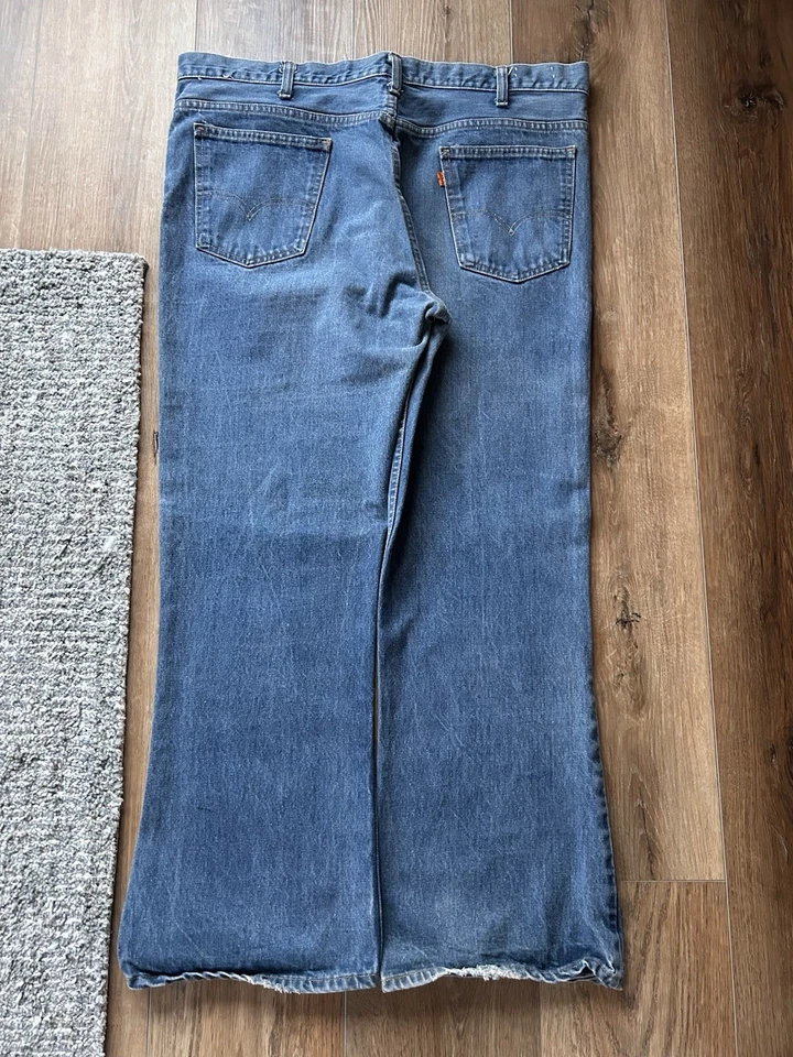 Vtg Levi’s 684 Bell Bottom Jeans 70s Orange Tab Talon Zipper Hippie No Tag - Image 2 of 4