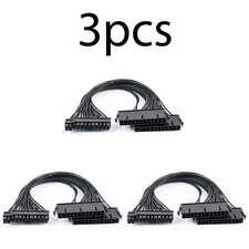 3x 24PIN Dual PSU Multiple Power Supply Splitter Adapter 30cm Cable - Quantity3