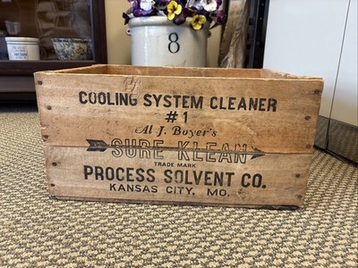 Vintage Crate Boyer Sure Klean Process Solvent Kansas City Missouri Box Gas Oil