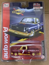 Auto World 1973 Chevy Cheyenne Sunoco Racing #7 1:64 Blue CP7671