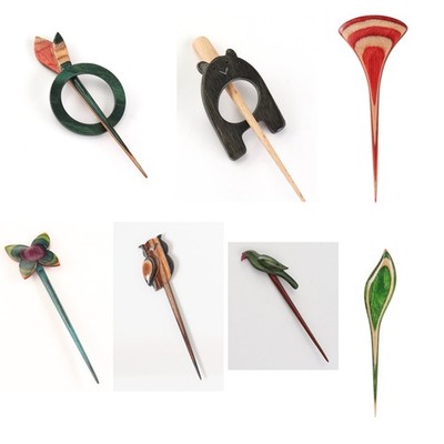 Knit Pro Flora Tuchnadeln, Schalnadeln aus Symfonie Wood Birkenholz