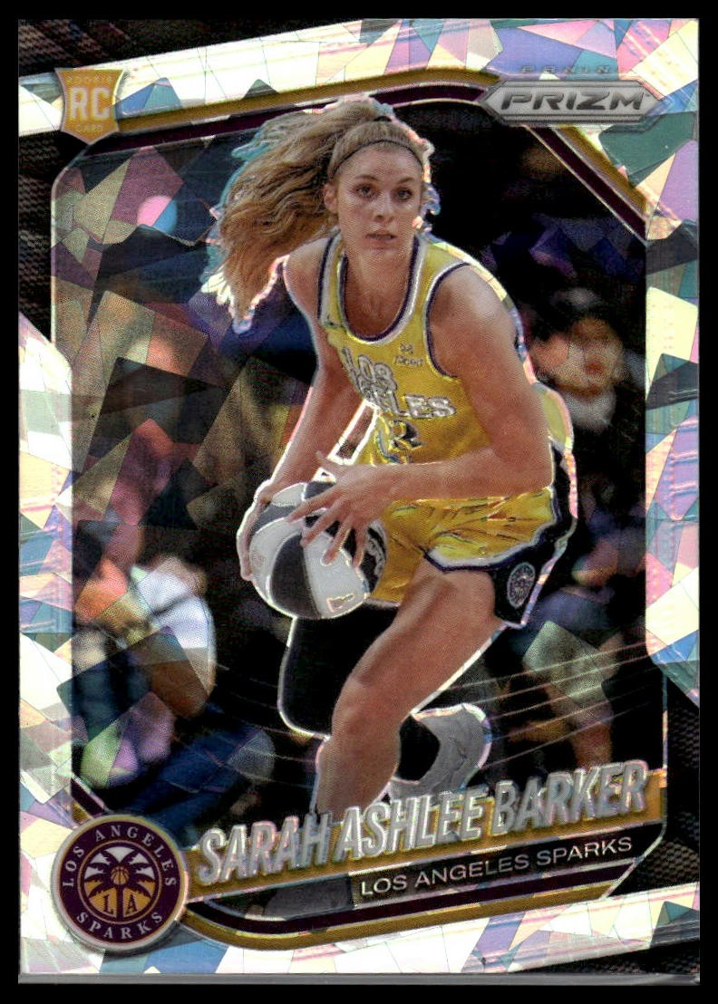 2025 Panini Prizm WNBA Sarah Ashlee Barker Ice Prizms #31 Rookie LA Sparks