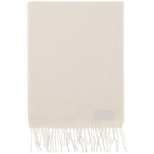 Alex Begg Rectangular Cashmere Scarf With Fringed Edges in Neutrals