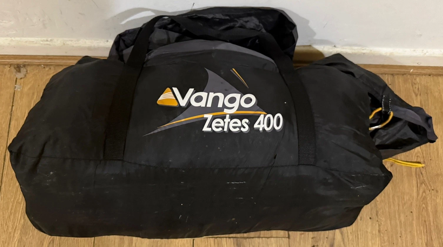 Vango Zetes 400 Tent Camping Hiking 4 Man With Poles Used