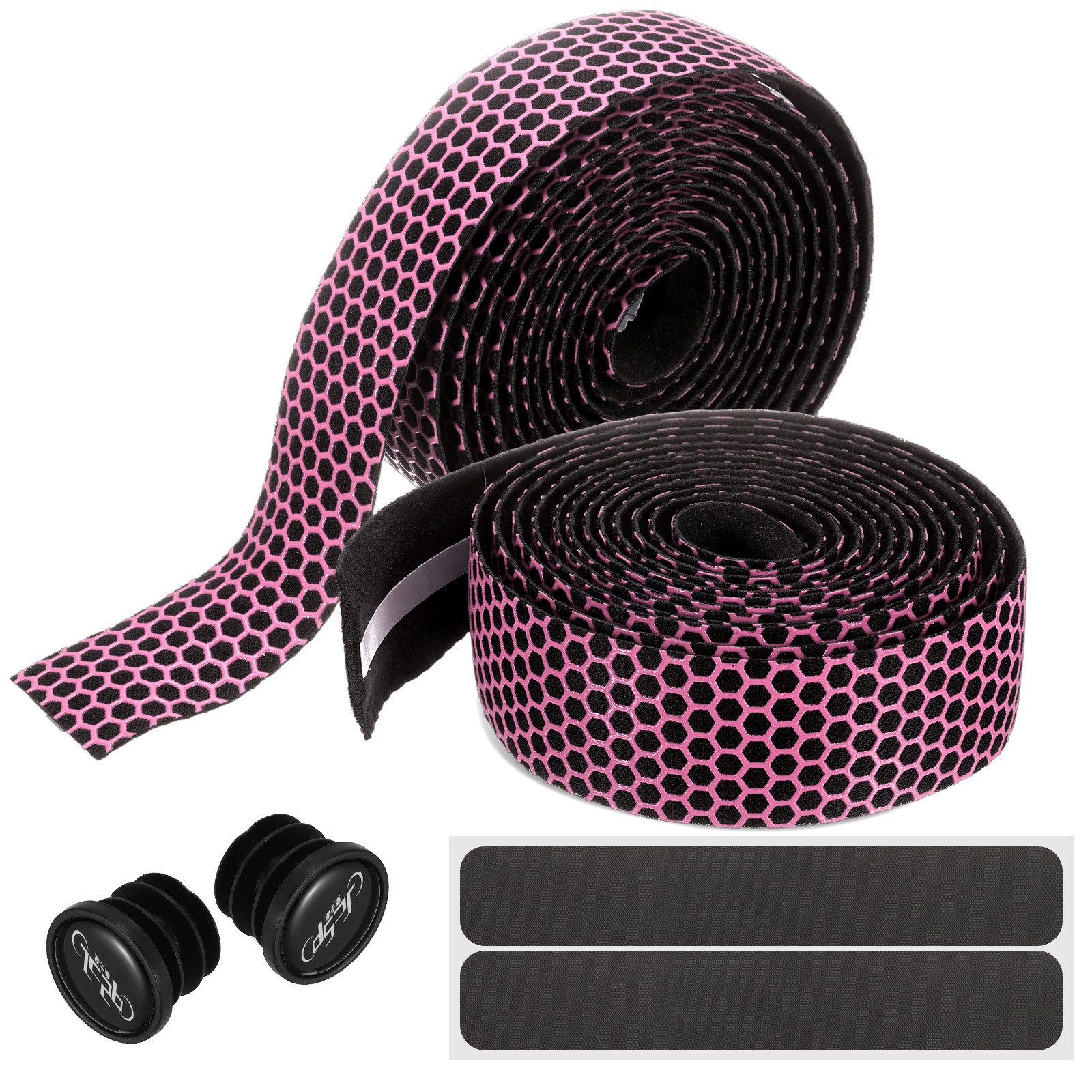 Bike Handlebar Tape PU EVA Bicycle Bar Tape for Road Gravel, Pink