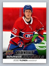 2021-22 Upper Deck Credentials - Rookie Arrivals Jesse Ylonen #RA-44 (RC)