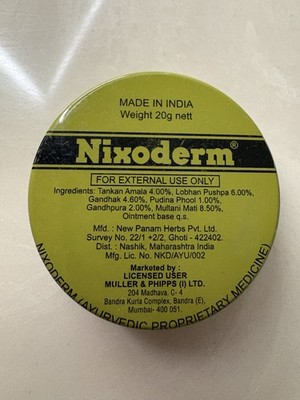 Nixoderm Ointment 17.7g Skin Acne Rashes Eczema Ringworm Relief Skin Problems
