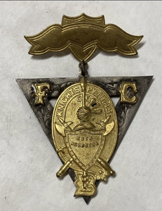 Knights of Pythias Badge Medal Pin F C B ESTO PERPETUA Supreme Lodge 1874