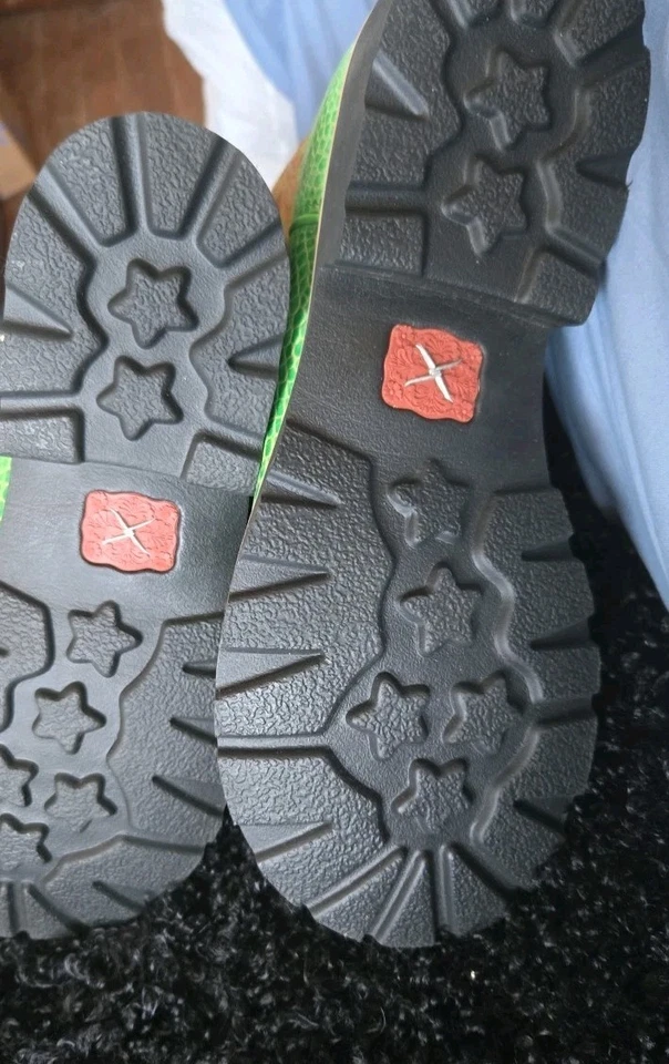 Twisted X Women's WBB0012 Western Boots - Round Toe Green/Tan 9.5M - Image 3 of 4