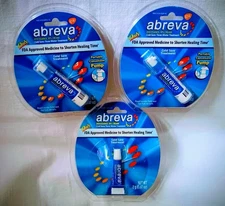 Abreva Cold Sore Fever Blister Treatment Pump 2g MIX Lot of 3pk 11/2026
