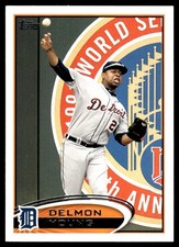 Delmon Young 2012 Topps #65 Detroit Tigers MLB READ FREE SHIPPING AutographDen