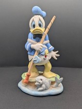 Vintage Walt Disney Productions Donald Duck "Gone Fishing" Porcelain Figurine