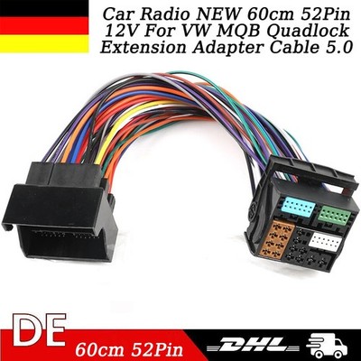 Für VW 23cm 52 Pin MIB 280 Radio MQB Adapter Buchse Anschluss Verlängerungskabel
