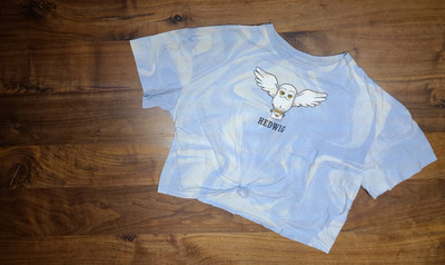 blaues T-Shirt vorne zum Knoten von H&M in Gr. 152, sehr gut erhalten
