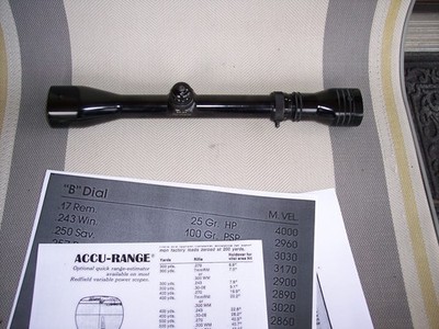 Redfield WideField Lo-Pro 3x9 Rifle Scope Accu-Trac USA