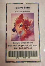 "Festive Time" Diamond Art Club Kit - Nana Qi Puffygator - New Sealed AB Drills