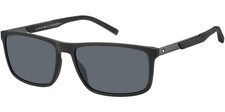 Tommy Hilfiger Men's Matte Black Rectangle Sunglasses - TH1675S 0003 IR
