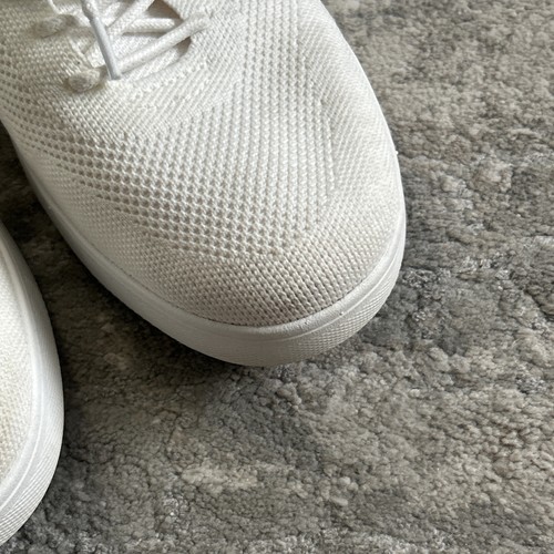 Fitflop Shoes Rally Womens 11 White Tonal Knit Lace Up Athletic Walking Sneakers - Picture 3 of 11