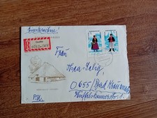 DDR, 3 Zusammendrucke Volkstrachten, WZD 144, 147, 149 auf Brief, Michel 84 &euro;