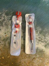 Handmade Beaded Pen and Badge Reel Set