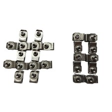  8-32 Stainless Steel U-Style Clip-On Nut U-Type Fasteners Pack of 50