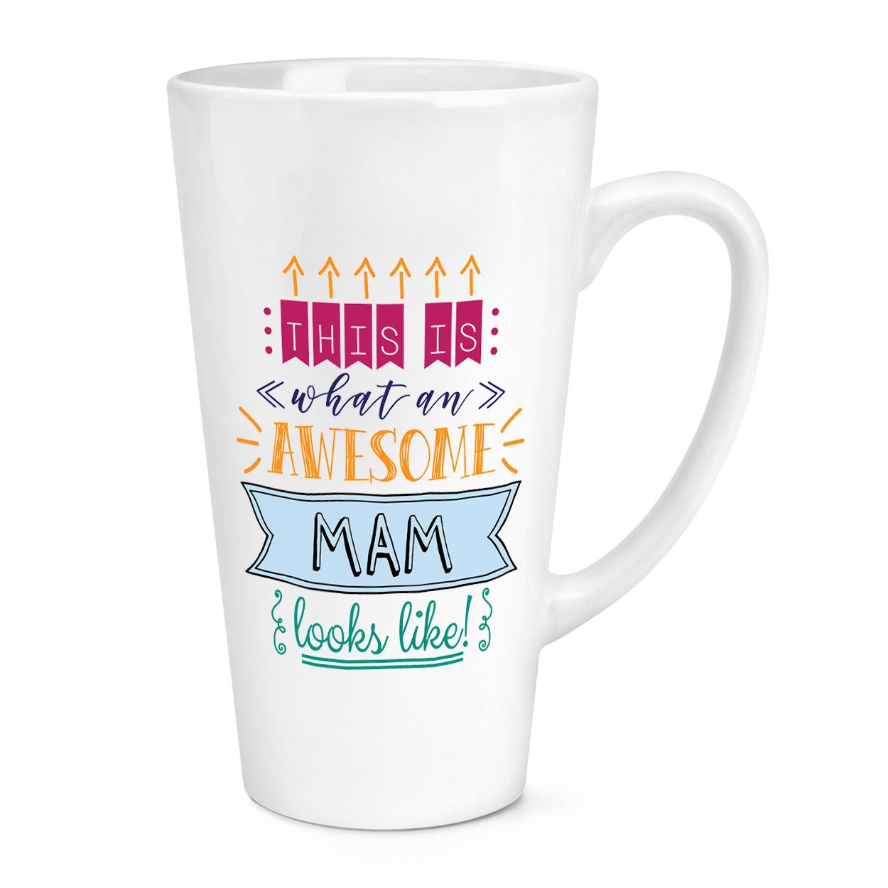 This Is What An Awesome Mam Looks Like 17oz Large Latte Mug Cup Mum Mothers Day