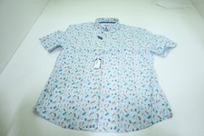 Johnnie-O Floaty SMS Button Down Men Size Medium Maliblu Regular New INV12586991