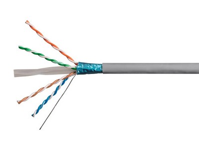 Monoprice Cat6A Ethernet Bulk Cable - 500ft, Gray, Solid, 550Mhz, F/UTP, 23AWG