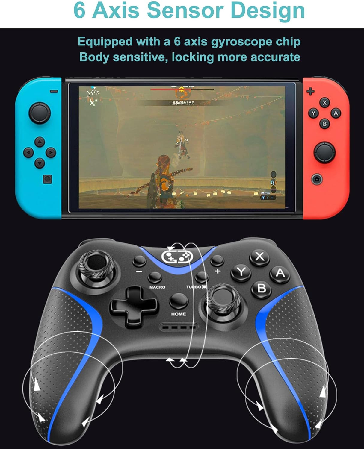 Controller Switch Pro Wireless Cehensy - Zero Lag e Macro Programmabili - 3