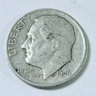 1946 Roosevelt Dime 90% Silver Circulated Coin Free Shipping #8752