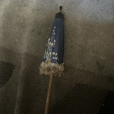 Vintage Japanese Parasol Hand painted Flowers Umbrella