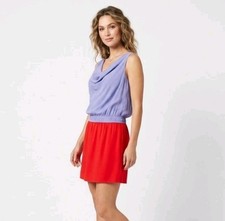 NWT! Diane Von Furstenberg "Lou" Colorblock Drop Waist Dress MSRP $298