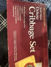 New Sealed Premier Edition Vintage Solid Wood Deluxe CRIBBAGE SET 1993 Cardinal