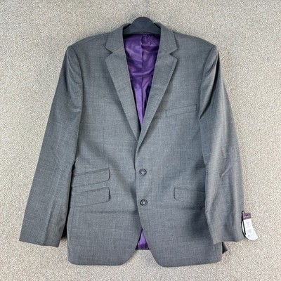 Brook Taverner Cassino Blazer 42R hellgrau Wolle maßgeschneidert Anzugjacke smart