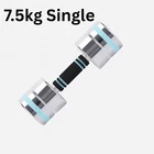 Adjustable Dumbbell 7.5kg Chrome Steel Anti Slip Grip Ultra Compact Exercise Gym