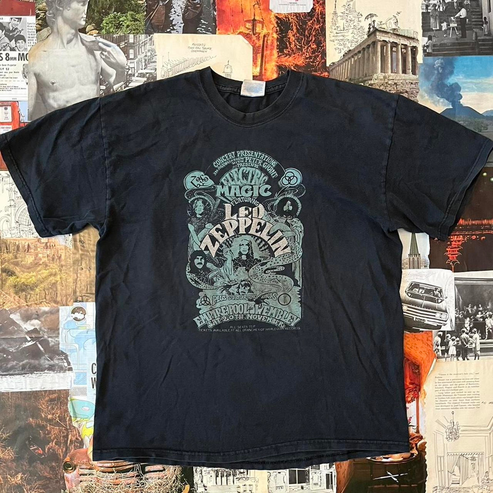 Y2k led zeppelin tee black