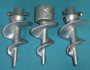 New unused 3 DOCK PIPIE POST AUGER ANCHORS