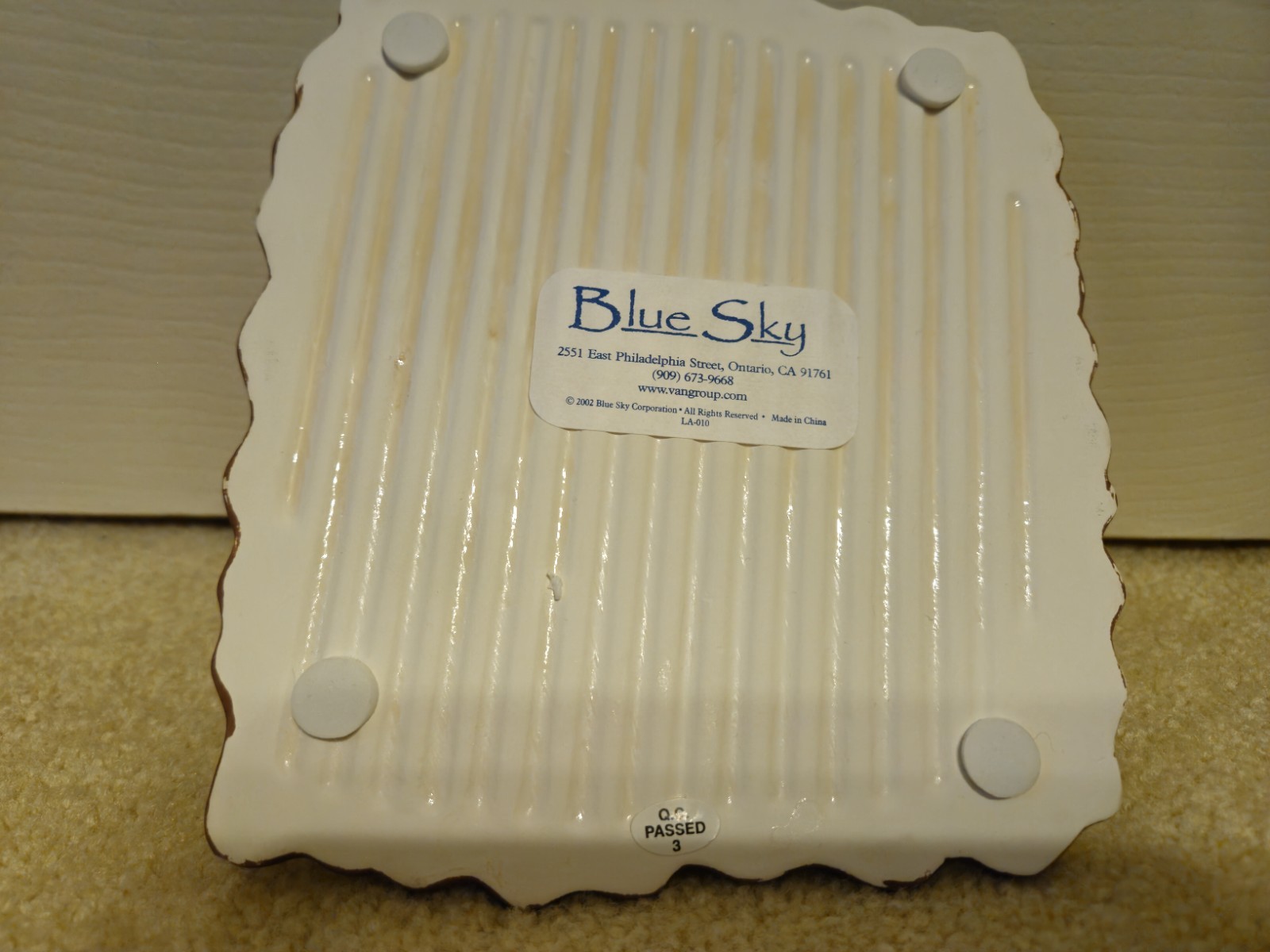 BLUE SKY CLAYWORKS CHRISTMAS CANDY CANE BUNGALOW HOUSE WITH BOX "ORIGINAL OWNER"