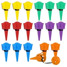 18 Pcs Hand Eye Coordination Ball Catching Cup, 6 Colors Classic Tetherball C...