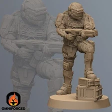 Falcon Cyberpunk Miniature Mini 28mm 32mm Unit9 2077 RPG Table Top Cyborg Metal