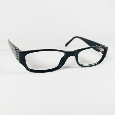 JASPER CONRAN Brille SCHWARZ RECHTECKIG Brillengestell MOD: ABGERIEBEN (N42)