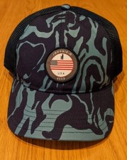 Johnnie-O Flag USA 2005 Blue Camo Snapback Hat Cap