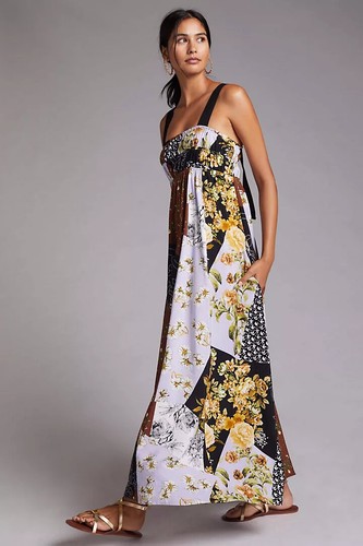ANTHROPOLOGIE Maeve Floral Maxi Dress 