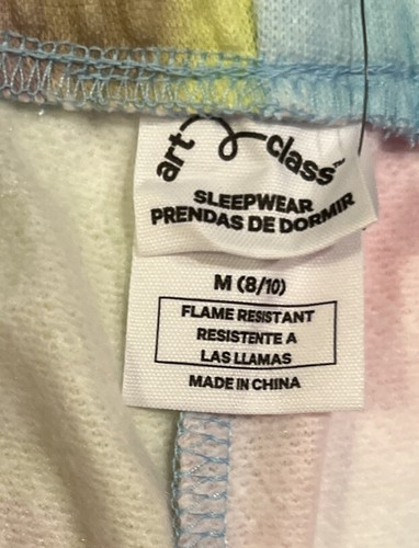Art Class Girls Multicolored Drawstring Sleep Shorts NWT size M 8/10 - Picture 2 of 3