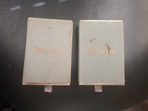 Vintage TIFFANY & Co. Two Decks Of Playing Cards Velvet Boxes