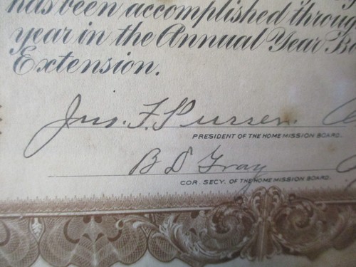 ANTIQUE CHURCH EPHEMERA SOUTHERN BAPTIST BUILDING LOAN FUND CERT GEORGIA-1800s - Picture 6 of 19
