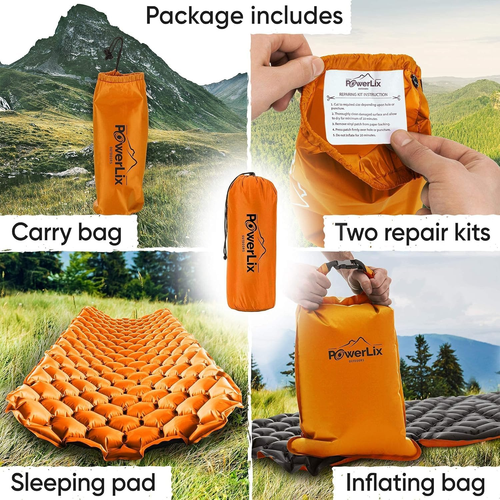 Ultralight Inflatable Camping Sleeping Pad - Camping Mattress for Backpacking - Picture 7 of 12